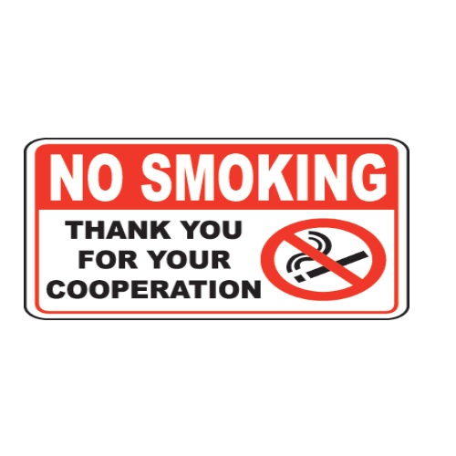 Usha Armour No Smoking Signage, Size: 24 x 12 Inch